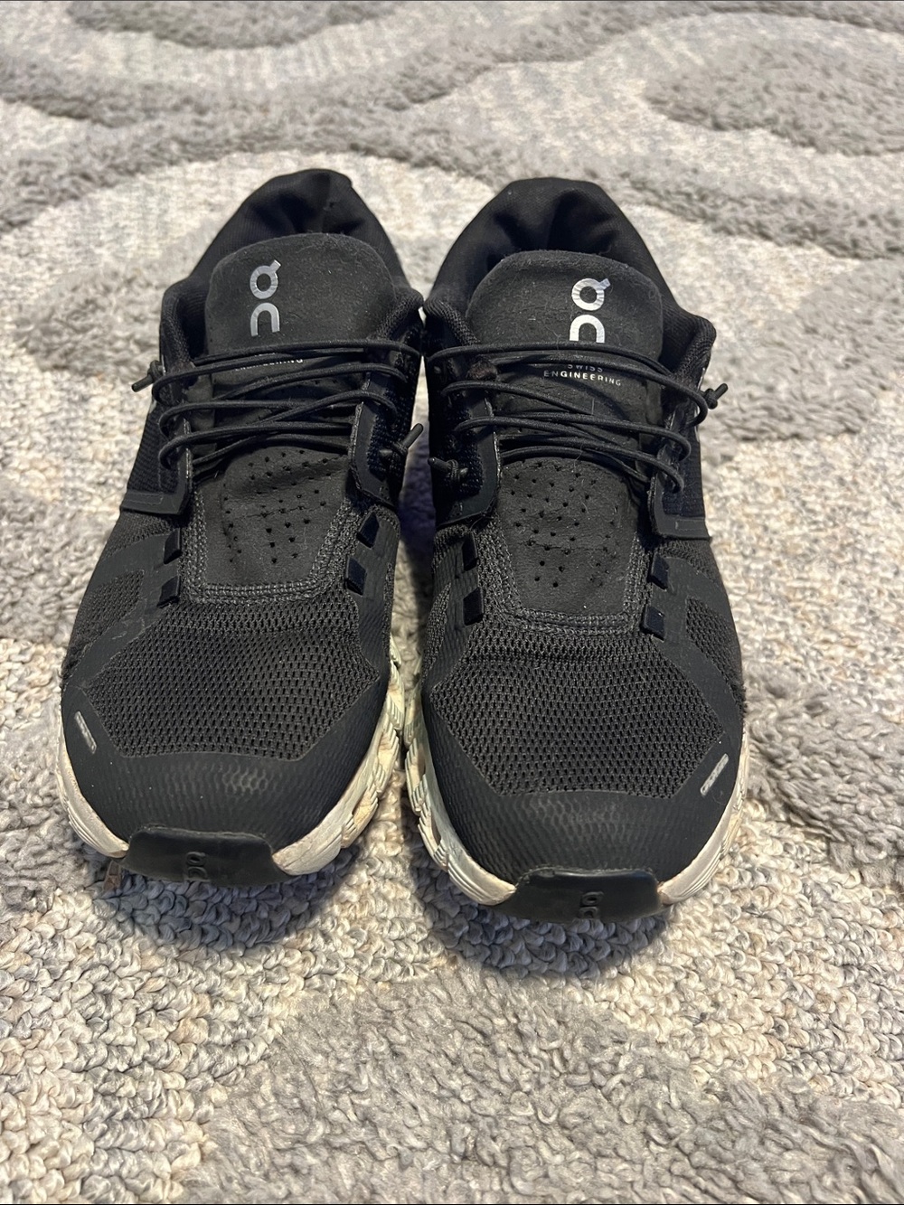On Running Men’s Black Mesh Lace-Up Running Shoes